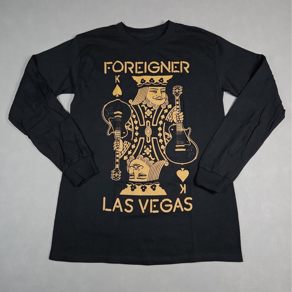 The Thread Shop Mens Black Foreigner Las Vegas 2022 Tour T Shirt Size Small